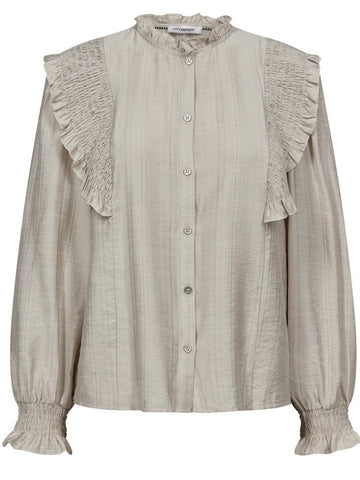 Bone Frill Sleeve  Shirt by Co Couture