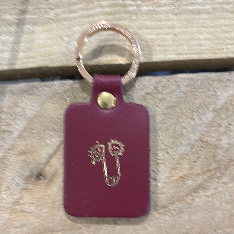 Key Fob in oxblood Leather By Ark Colour Design
