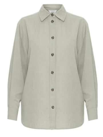 Sage Linen Mix Shirt By B Young