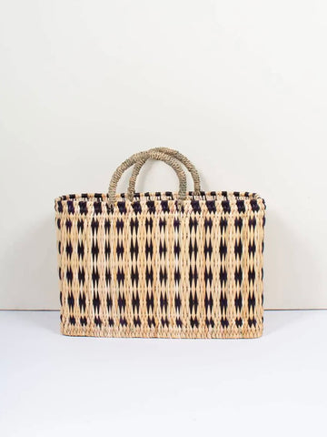 Medium Woven Reed Moroccan Shopping Basket