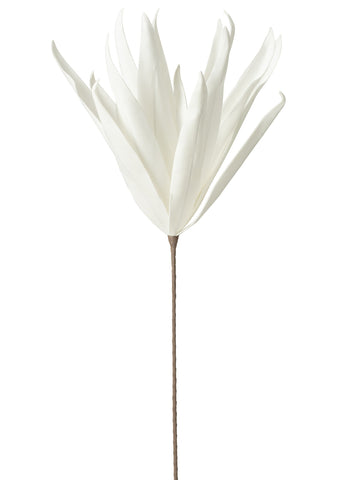 Faux White Eva Head Flower