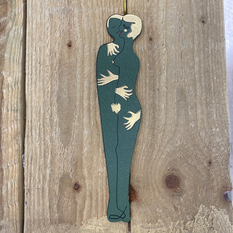 Green Leather Hug Bookmark By Ark Colour Design