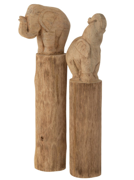Mango Wood Decorative Elephant Sculpture