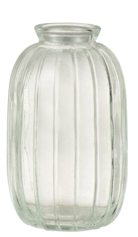 Large Lined Glass Vase