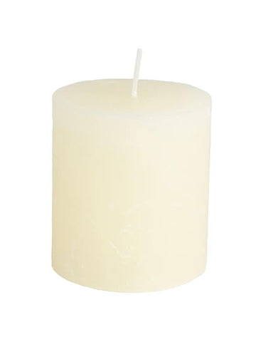 Ivory Small Rustic Pillar Candle