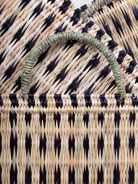 Large Woven Reed Moroccan Shopping Basket
