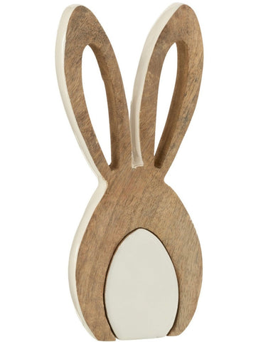 Wooden Pop-Out Rabbit Ears Figure