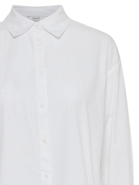 White Oversize Cotton Shirt by B Young