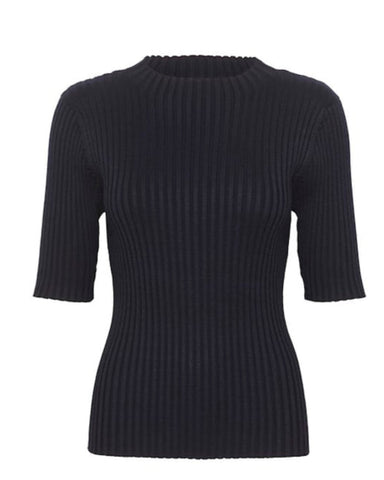 Navy Ribbed Jumper by Saint Tropez