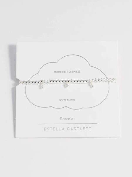 Silver Plated Pearl and Star Bracelet by Estella Bartlett