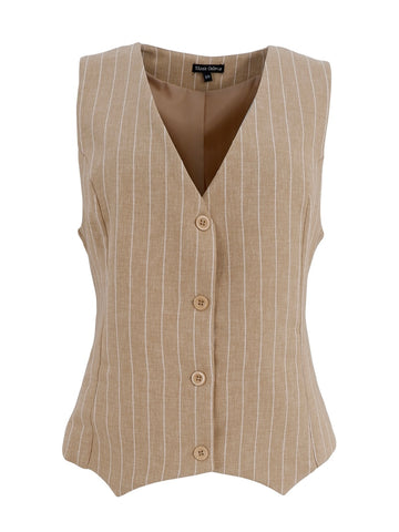 Sand Striped Waistcoat by Black Colour