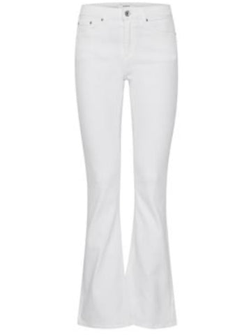 Optical White Lola Denim Kick Flare Jeans by B.Young