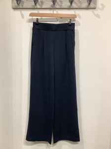 Navy Wide Leg Jersey Trousers by B Young