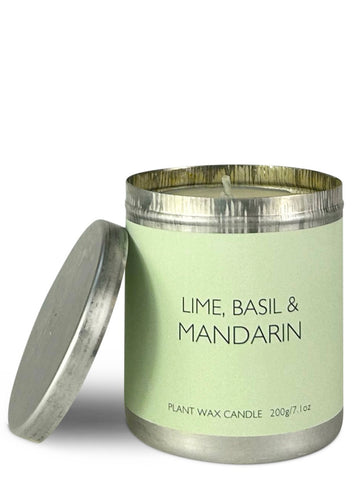 Lime, Basil and Mandarin Tin Candle by Heaven Scent
