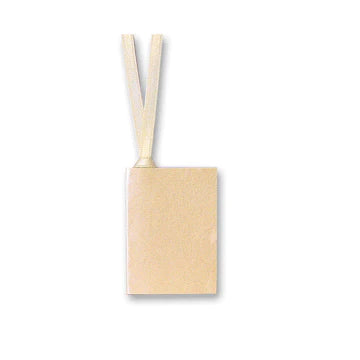 Cream Pearlised Gift Tag With Ribbon (50X70MM)