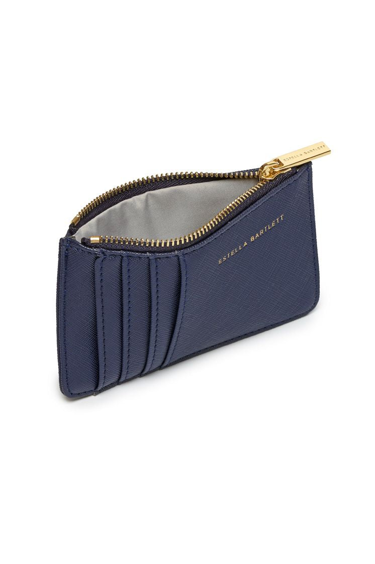 Navy Card Purse Saffiano by Estella Bartlett Cashmere Goose