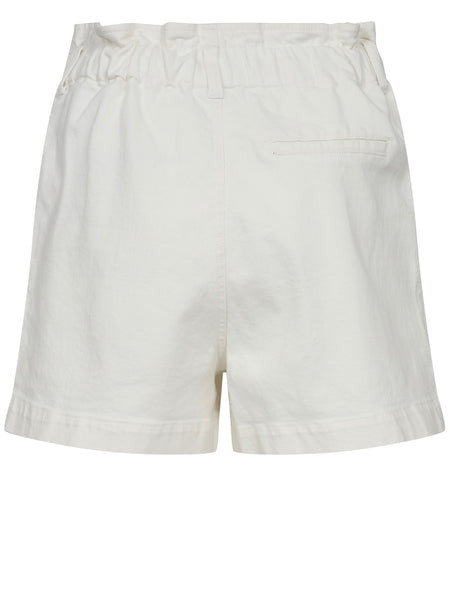 White Denim Shorts by Numph