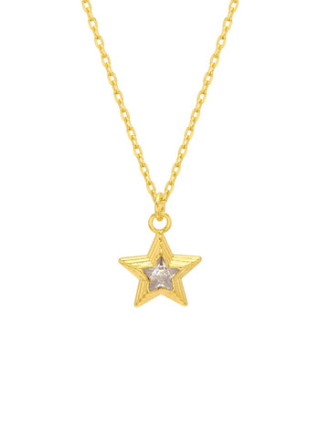 Blue Star Necklace - Gold Plated - by Estella Bartlett
