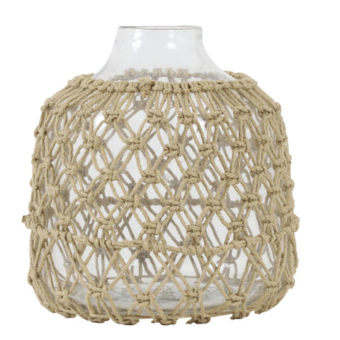 Glass Vase with Jute