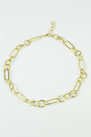 Gold Long Link Paper Chain Bracelet by My Doris