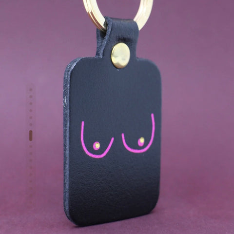 Key Fob in Black Leather By Ark Colour Design