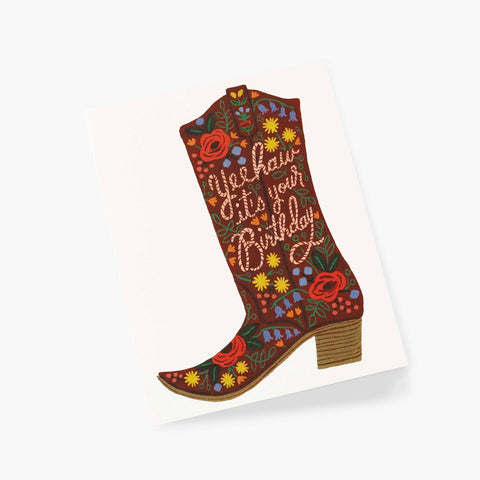 Birthday Boot Birthday Card by Rifle Cards