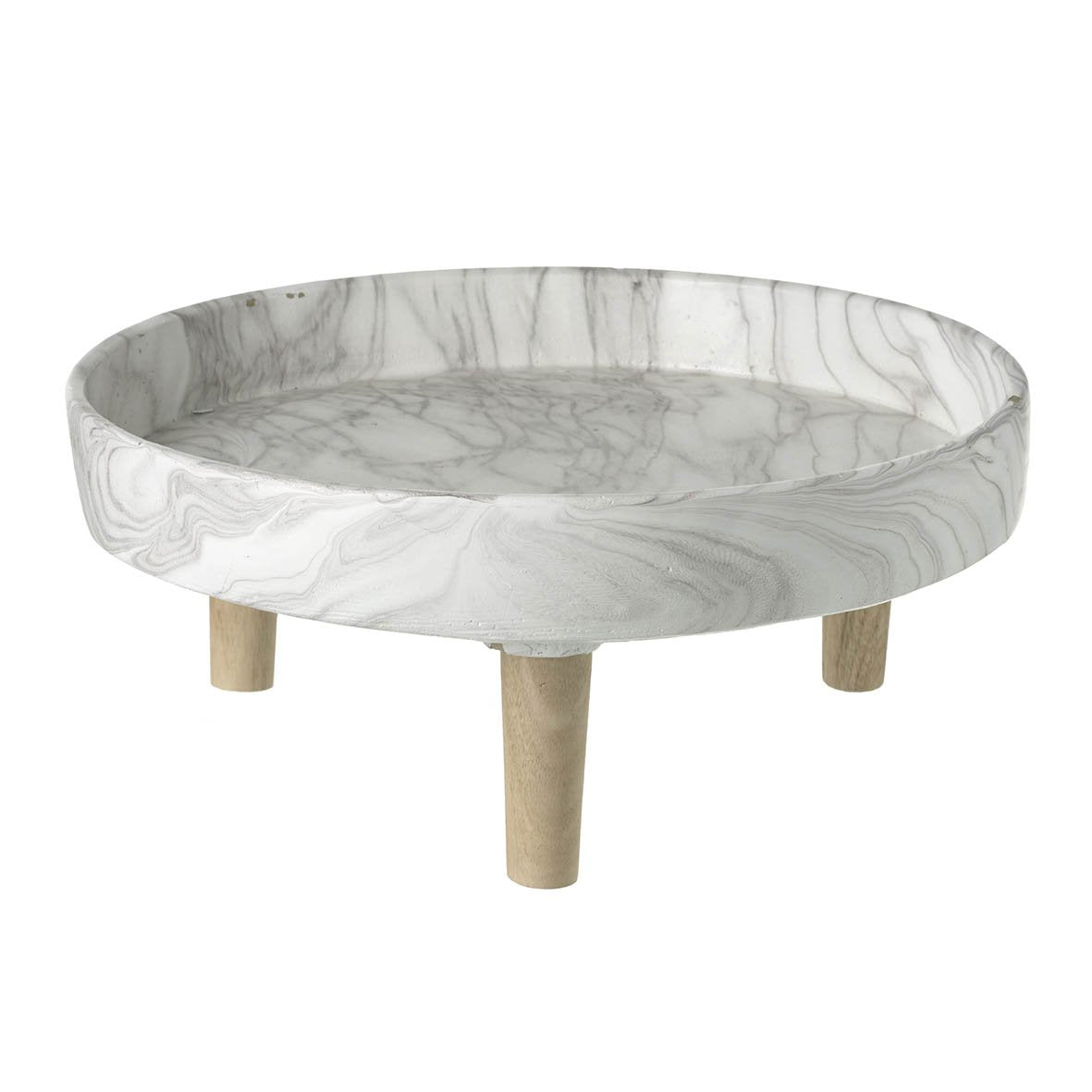 White Marble Tray Cashmere Goose