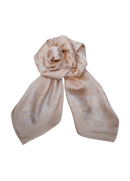 Cream Printed Scarf by Black Colour