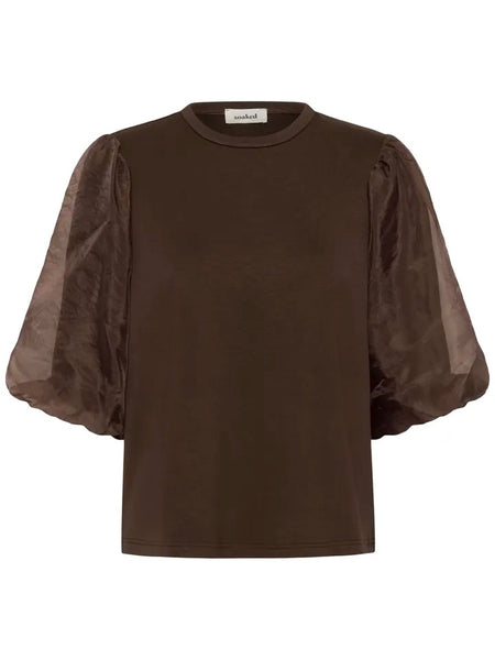 Chocolate Velvet Sleeve Top By Soaked