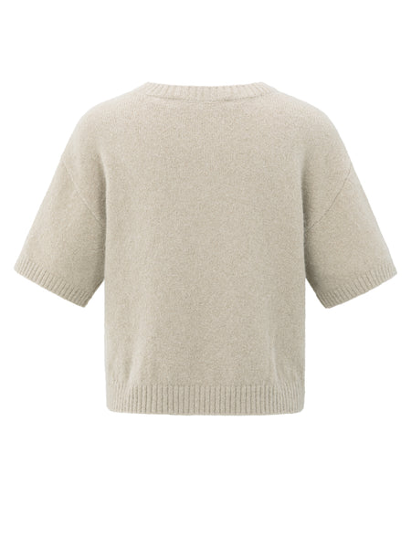 Ecru Short Sleeve Tres Chic! Knit By Yaya