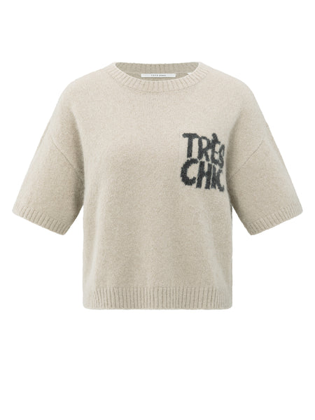 Ecru Short Sleeve Tres Chic! Knit By Yaya
