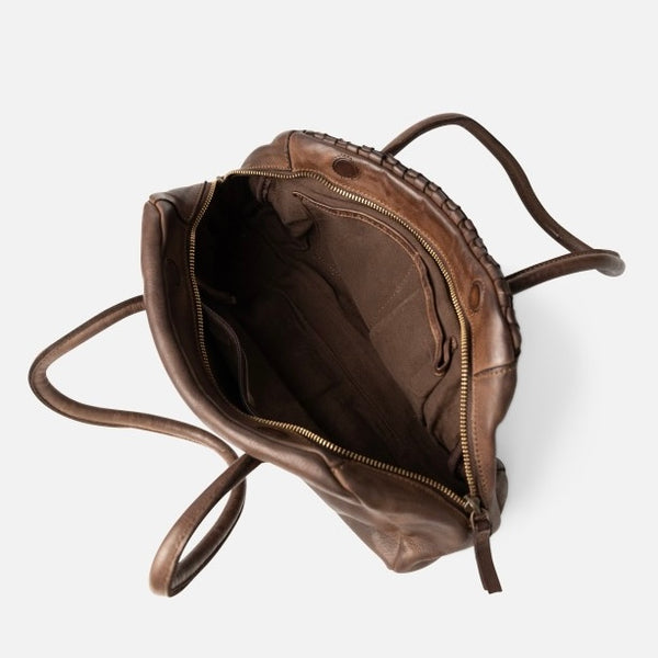 Chocolate Shoulder Baguette Bag by Biba
