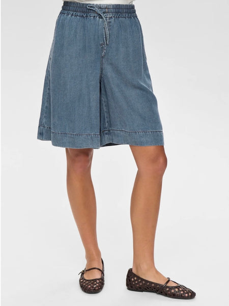 Denim Drawstring Shorts by Numph