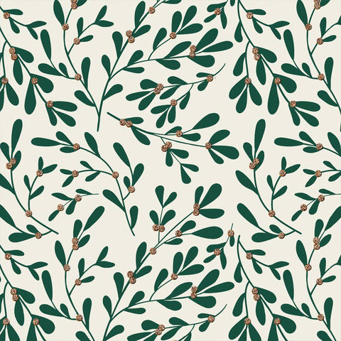 Eco-friendly Christmas Woodland Wrapping Paper Roll Mistetoe