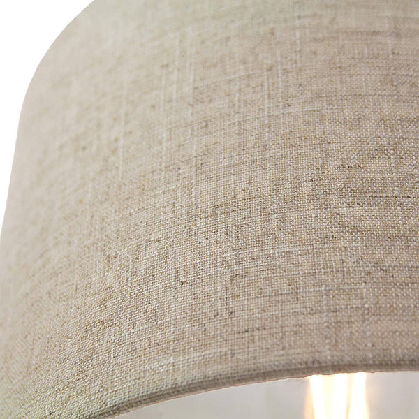 Contemporary and Stylish Natural Linen 14" Lamp Shade in Oatmeal - 35cm Diameter: Oatmeal / 14"