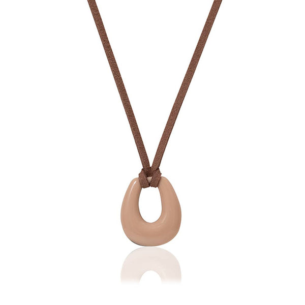 Sahara Necklace Light Brown Suede Cord