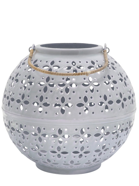 Sky Blue Hurricane Candle Lantern