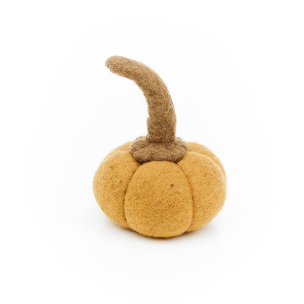 Caramel Felt Handmade Pumpkins Standing Halloween Decoration