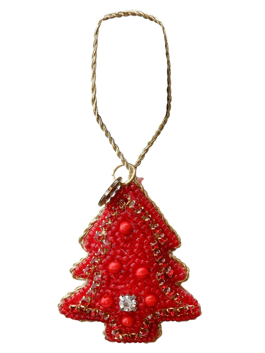 Red Christmas Tree Hanging Decoration by Black Colour