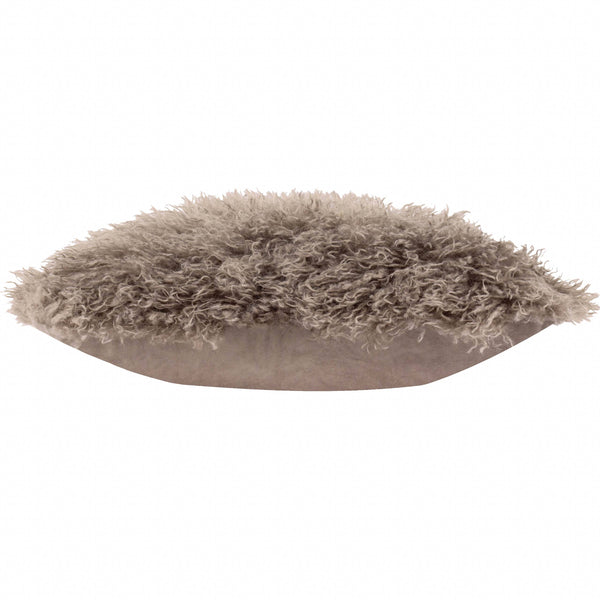 Mocha Rowan Faux Fur Cushion