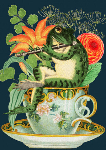 The Frog Teacup Card by Madame Treacle