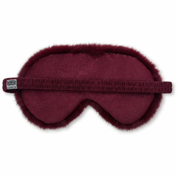 Burgundy Faux Fur Eye Mask
