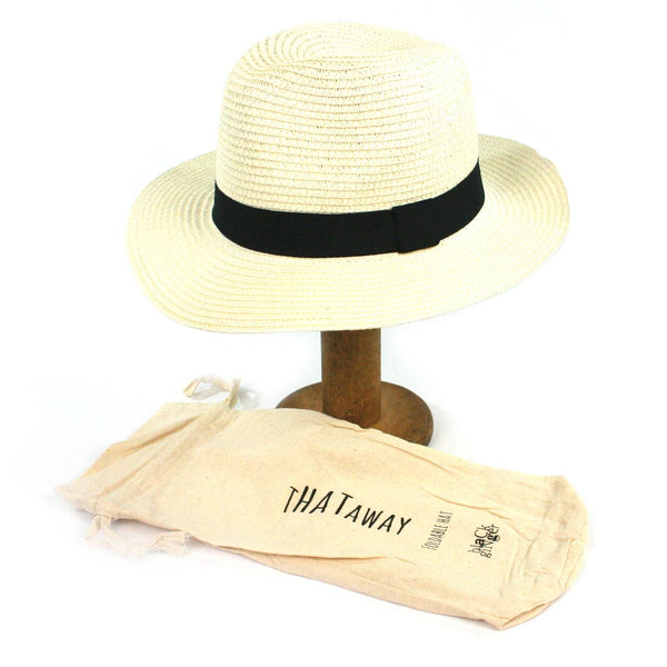 Panama Style Foldable Sun Hat in Bag
