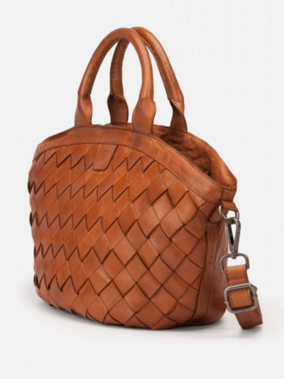 Tan Braided Shoulder Bag by Biba