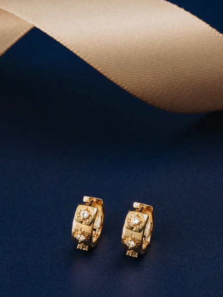 Starburst Embellished Huggie Hoop by Orelia