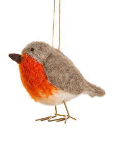 Traditional Robin Felt Christmas Decoration