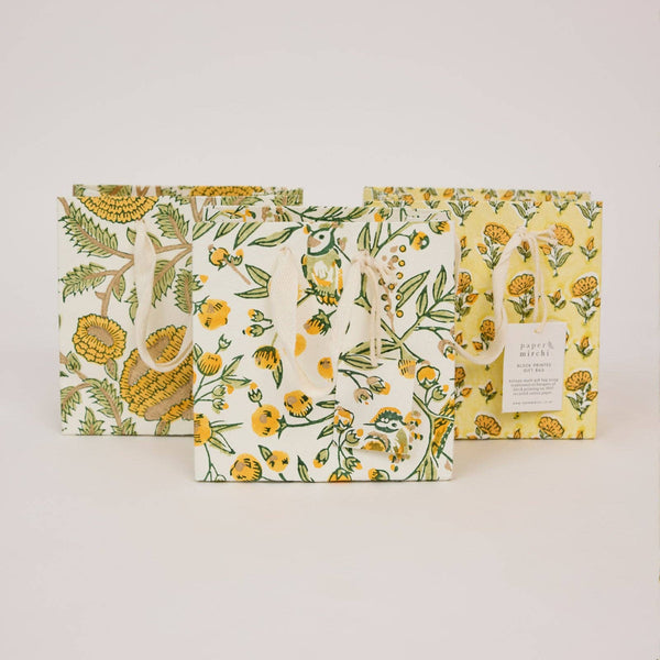 Block Printed Gift Bags Sunshine Refresh