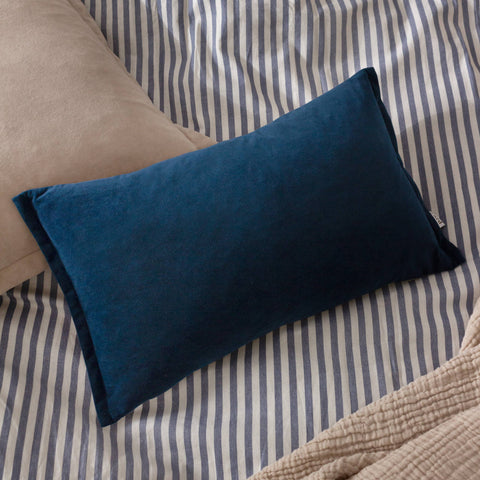 Indigo Merton Rectangular Velvet Cushion