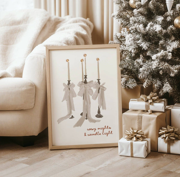 Cosy Nights & Candle Light Autumn Print A3