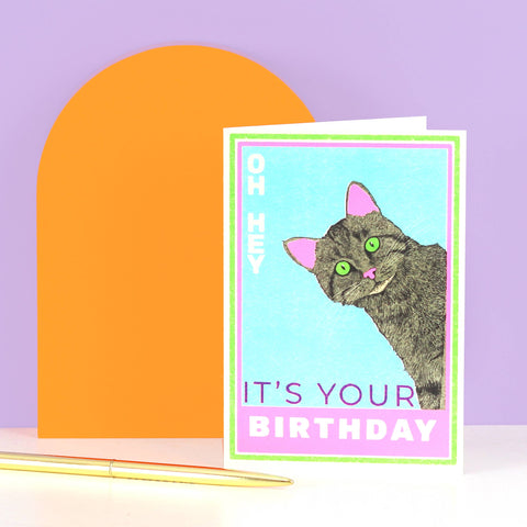 Matchbox Cat Birthday Card by Fawn and Thistle